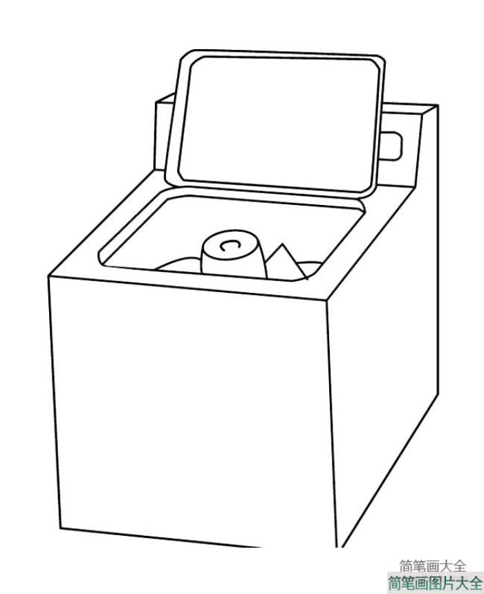 家电简笔画大全_洗衣机简笔画图片  第2张