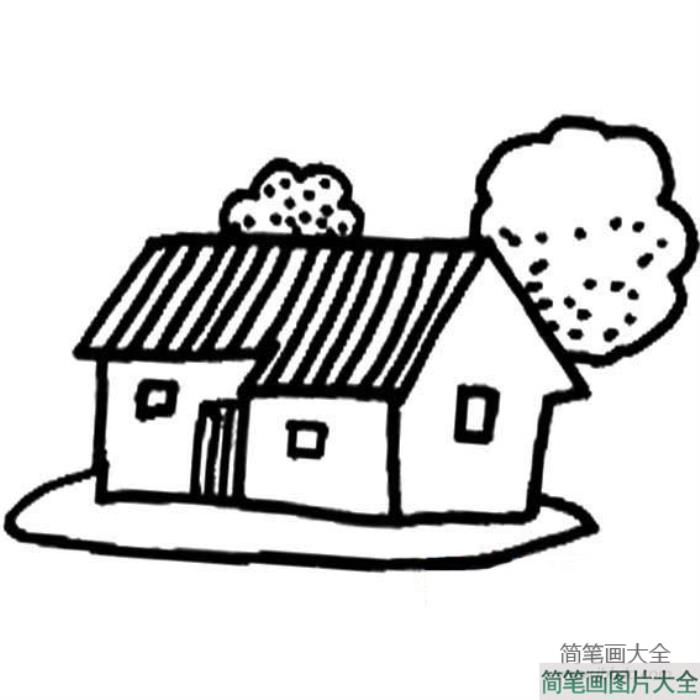 农家小屋简笔画  第2张