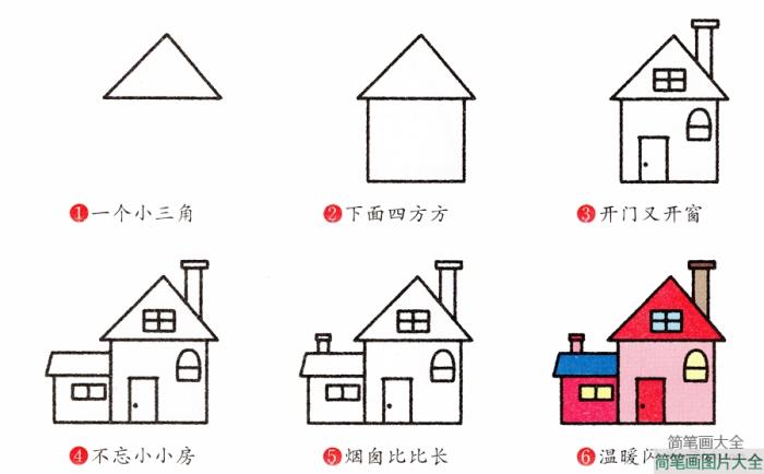 房子简笔画画法  第2张