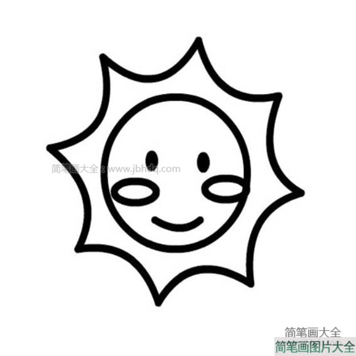 卡通太阳简笔画