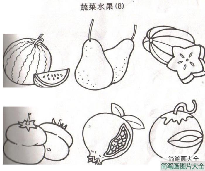 素菜水果简笔画  第1张