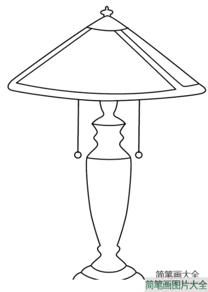 台灯简笔画