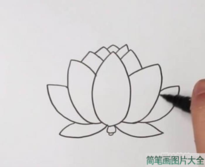 莲花灯怎么画简笔画