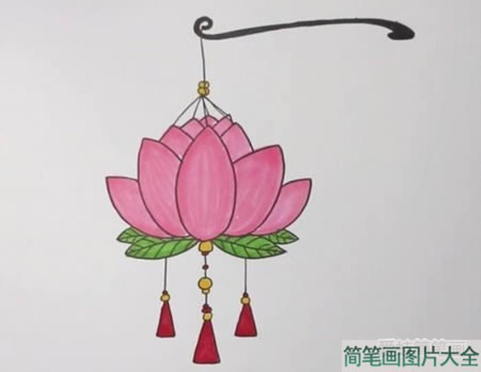 莲花灯怎么画简笔画  第5张