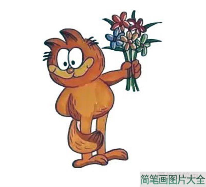 加菲猫简笔画怎么画  第9张