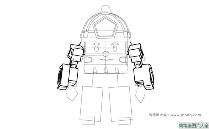 警车珀利变形罗伊简笔画  第6张