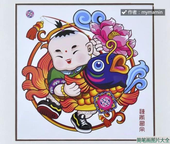 五张春节中国福娃插画图片  第5张