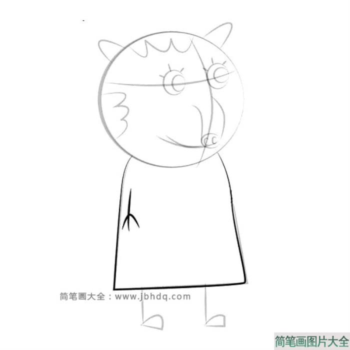 小猪佩奇之小貘泰勒简笔画  第7张