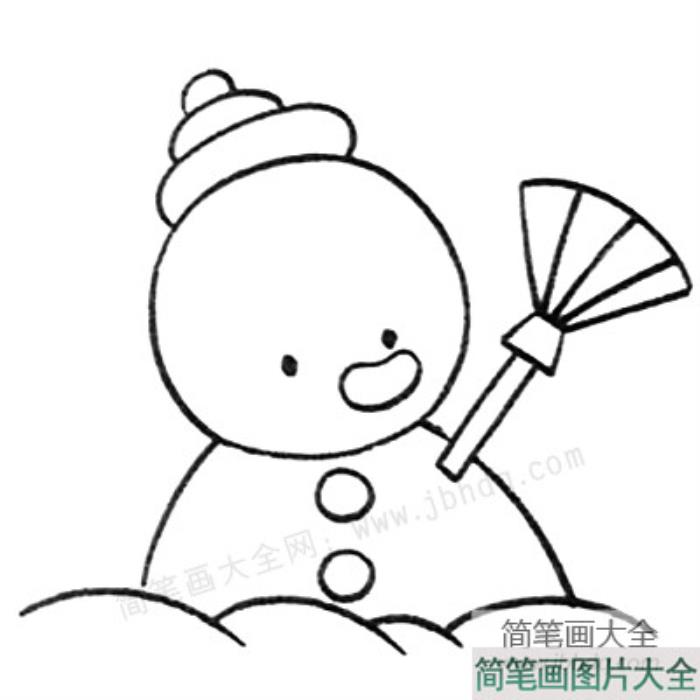 简笔画中级篇_雪人  第4张