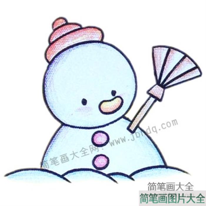 简笔画中级篇_雪人  第5张