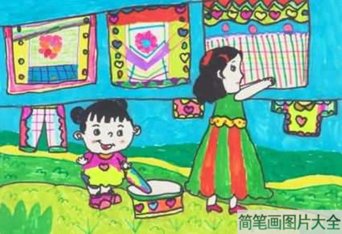 五一劳动节儿童画  第1张