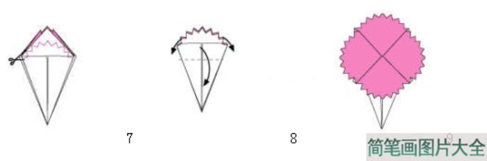 母亲节手工：简易康乃馨折纸制作方法  第3张