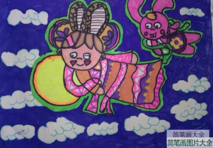 关于中秋节儿童画