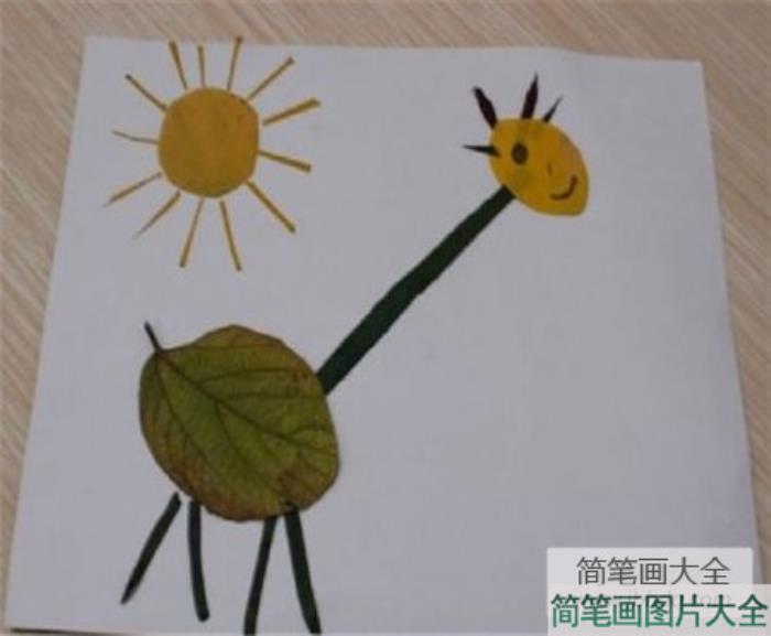 树叶贴画作品：小学美术《树叶贴画》教案