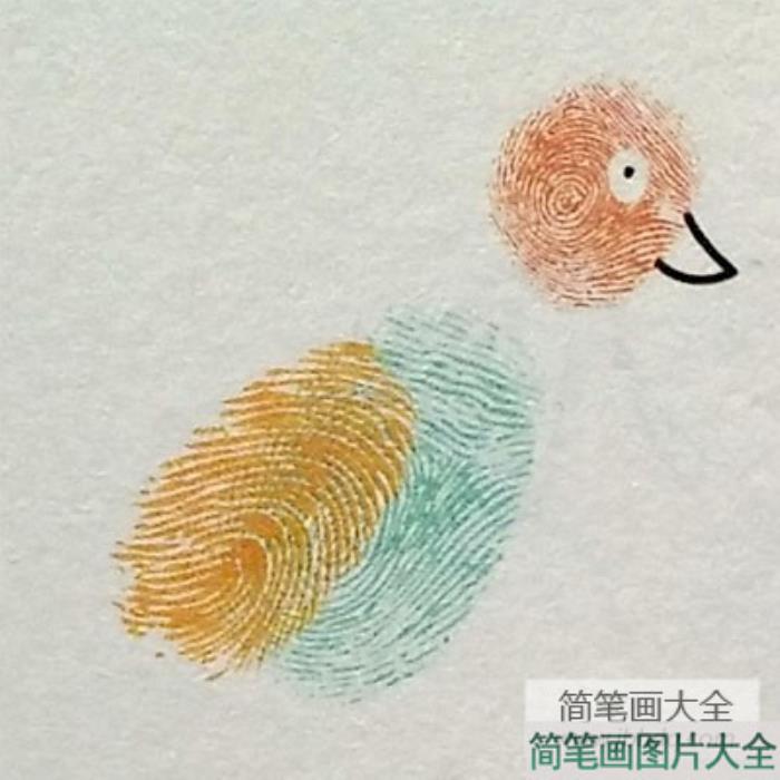 鸽子指印画教程  第4张