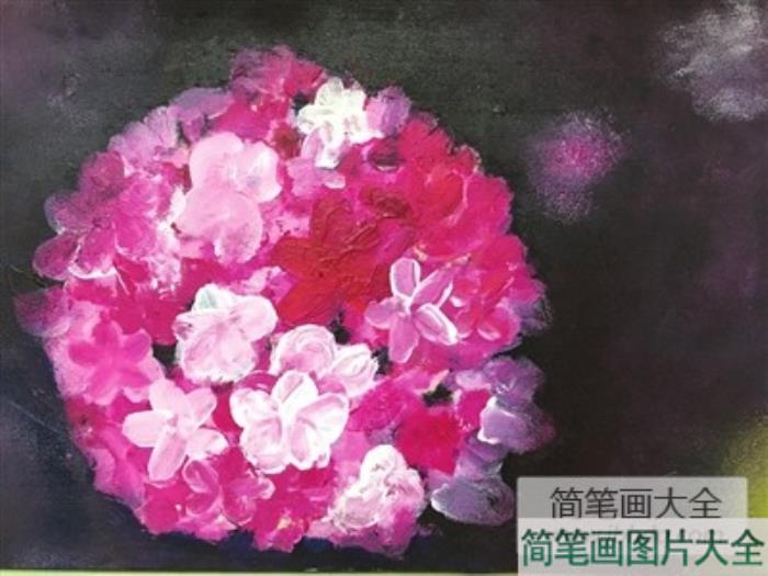 鲜花朵朵水彩画  第1张